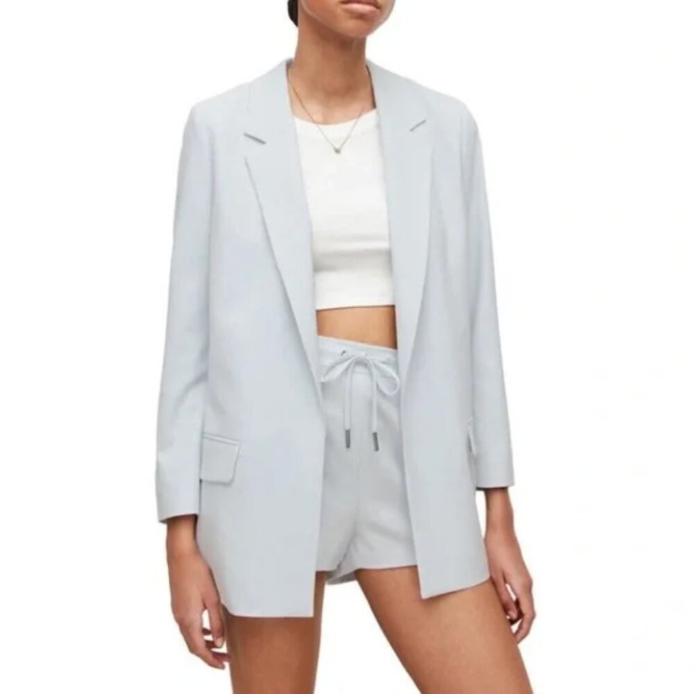 ALL SAINTS Light Blue Blazer Size 8 Old Money Classy